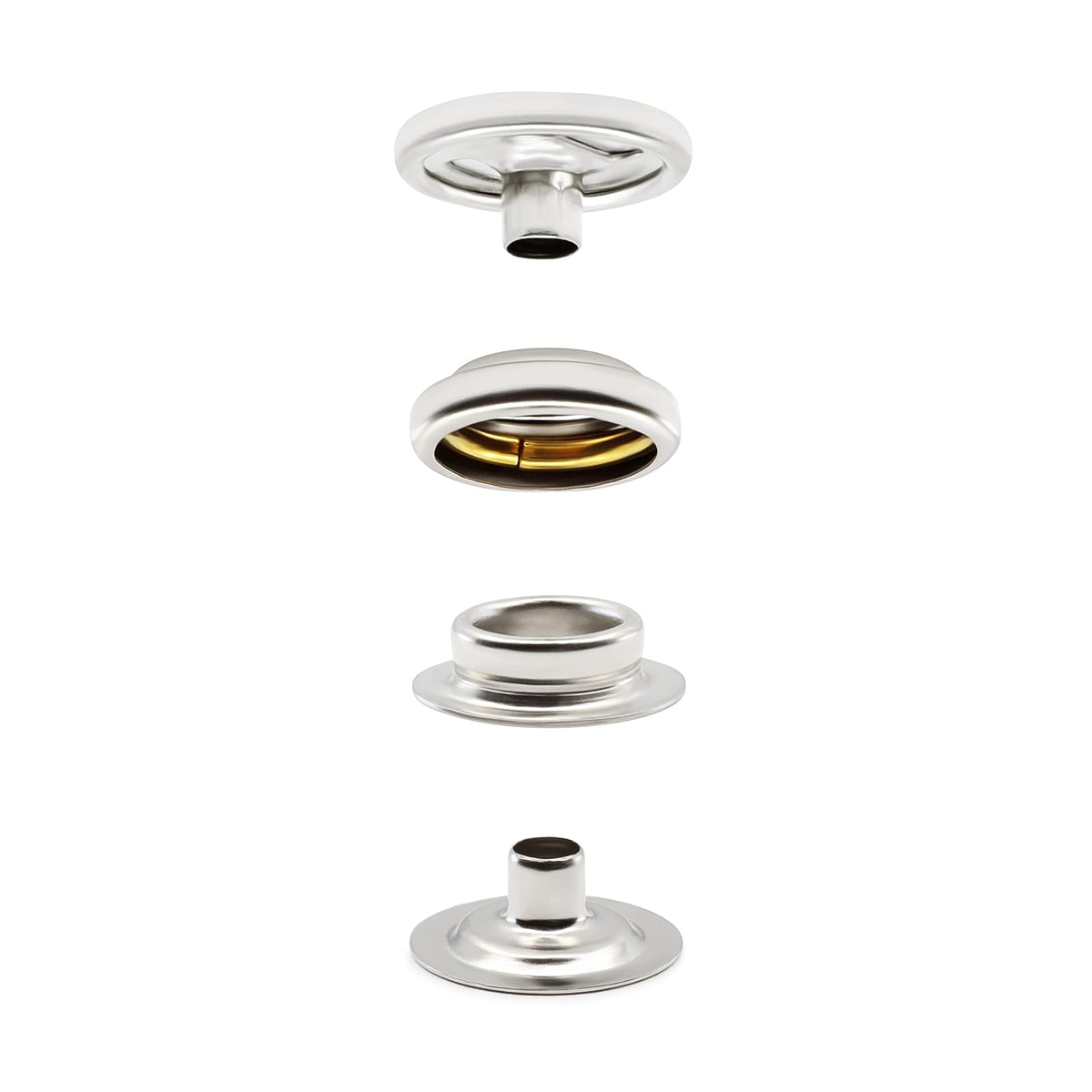 Dritz 18-65 Heavy Duty Snap Fastener Kit, Size 24 (5/8-Inch), Nickel-Plated Brass, 7 Sets