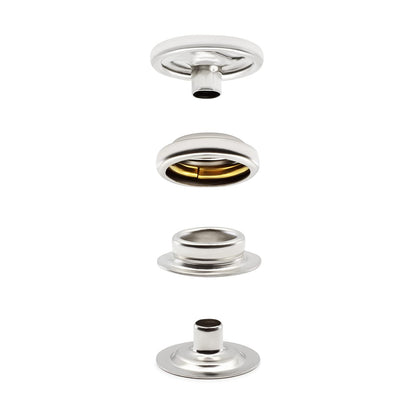 Dritz 18-65 Heavy Duty Snap Fastener Kit, Size 24 (5/8-Inch), Nickel-Plated Brass, 7 Sets