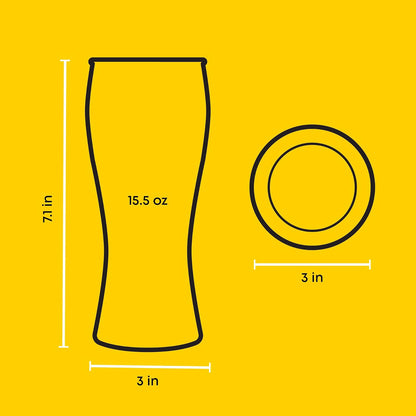 JoyJolt Callen Juego de 4 Vasos de Cerveza 439 ml