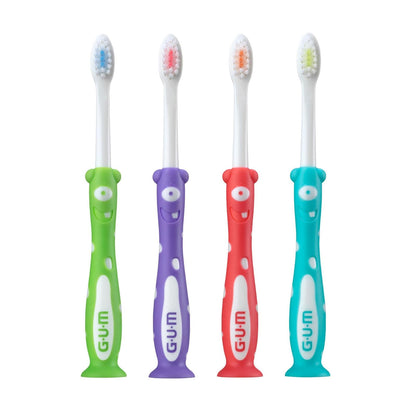 GUM 901B Monsterz Kids and Toddler Toothbrush, Soft, Ages 2+, 2 Count (Pack of 6)