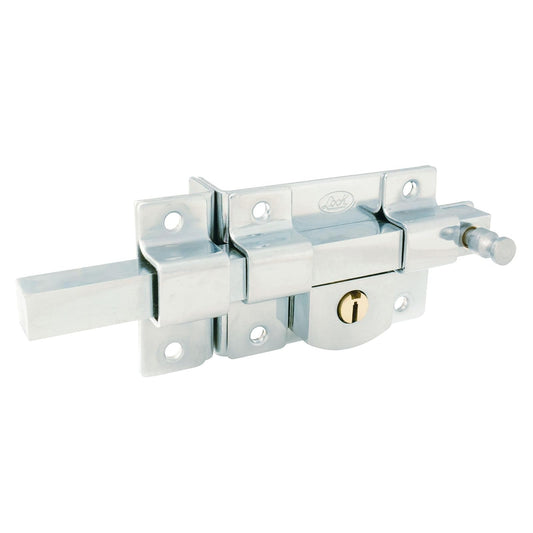 Lock L560ICBB Cerradura Izquierda de Barra Fija Llave Estándar Cromo Brillante en Blíster