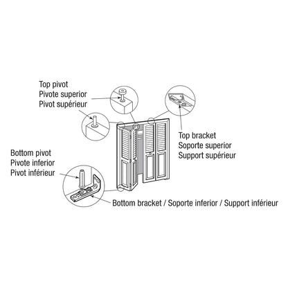 Prime-Line Kit De Reparación De Herrajes Para Puertas N 7534 | Zinc, 1 A 1-3/8 Pulgadas Grosor, Hasta 50 Lb, Incluye Soportes Superior E Inferior, Pivotes Superior E Inferior, Rueda Guía
