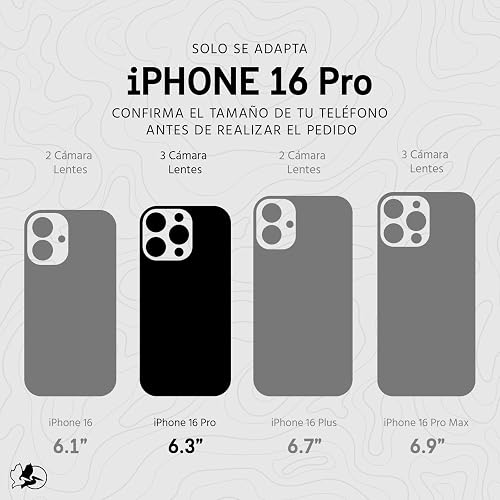 Pelican - Funda Resistente para iPhone 16 Pro [Compatible con MagSafe] con Protección contra Caídas de Grado Militar de 16 Pies, Negro