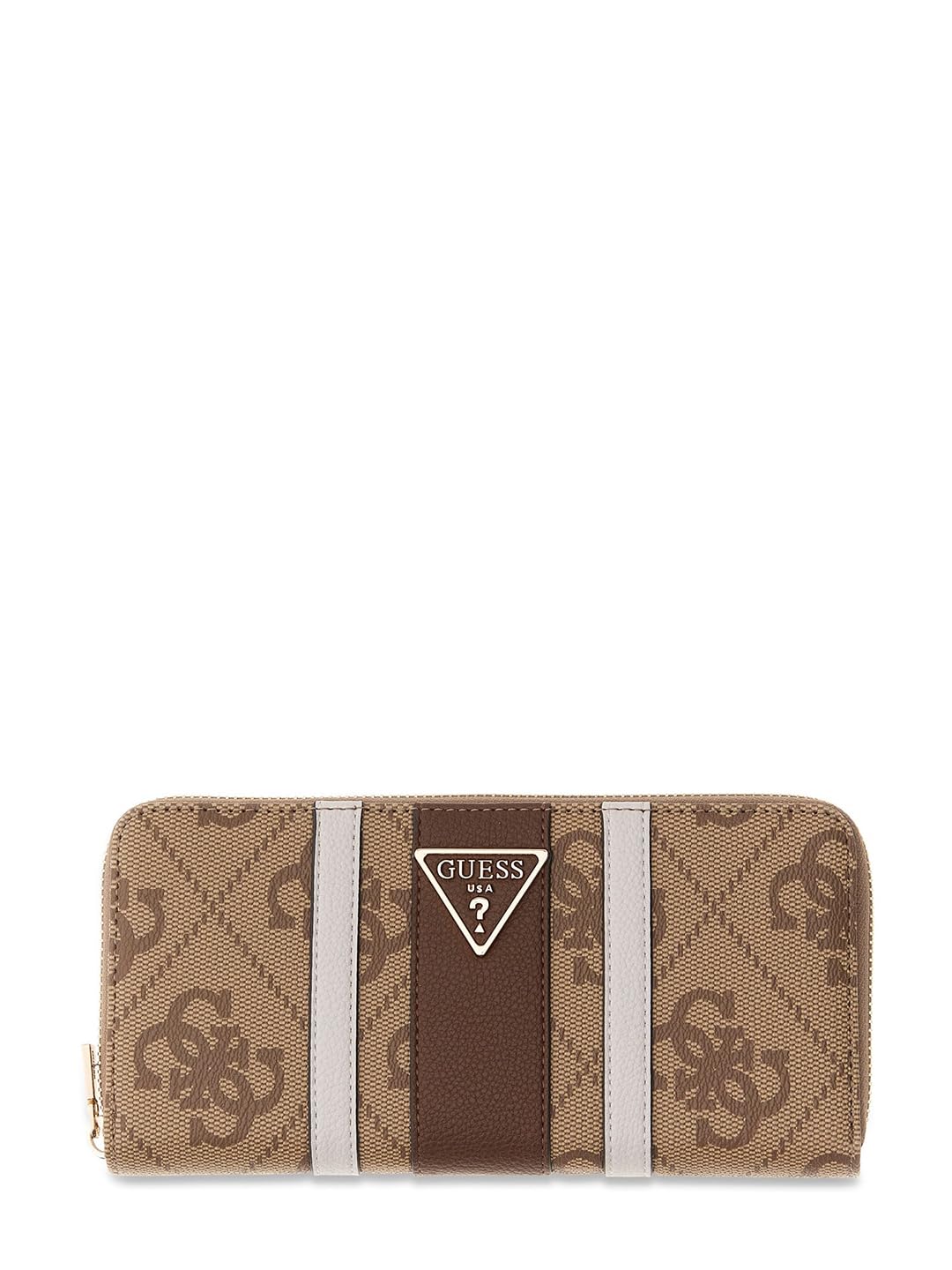 GUESS CARTERA LAUREL II SLG LRG ZIP AROUND MUJER CAFÉ ESTAMPADO SS7459146-LGW