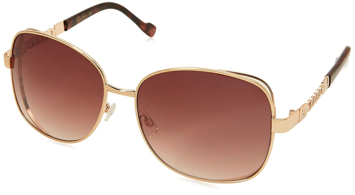 jessica simpson Women 's j5512 gldts cuadrado anteojos de sol, oro/Tortuga, 60 mm - 60 mm - Dorado & Tortoise)