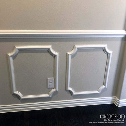 Ekena Millwork PNL16X20AS-02 Ashford Panel de pared festoneado moldeado de 16 pulgadas de ancho x 20 pulgadas de alto x 1/2 pulgadas de alto