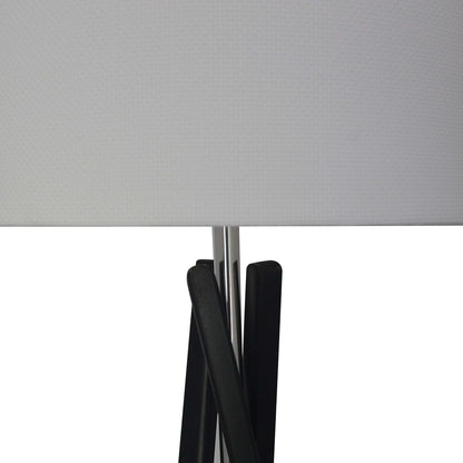 Luzerna CM-0255-01 Lámpara De Piso Xyla, Color Poplar Negro, 2 Unidades