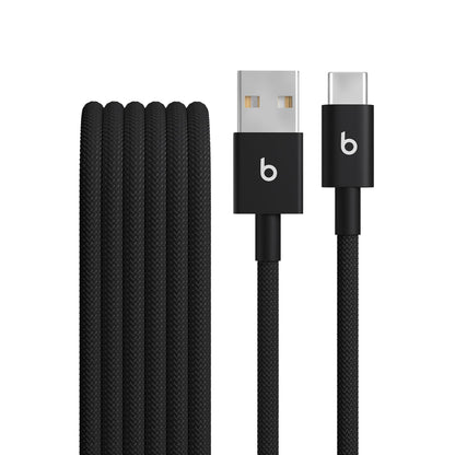Beats Cable Trenzado USB-A a USB-C, Carga Rápida - Negro eléctrico - (1.5 m)