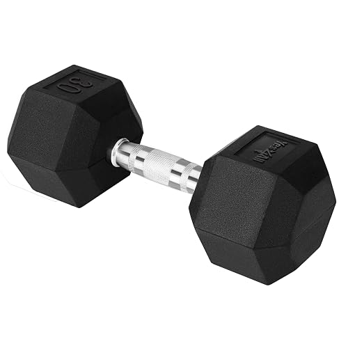 Yes4All Mancuernas Hexagonales con Mango Cromado para Entrenamiento de Fuerza, Disponible en Varios Pesos, 5 10 15 20 25 30 lb, 2-13 Kg Pesas para Ejercicio en Casa
