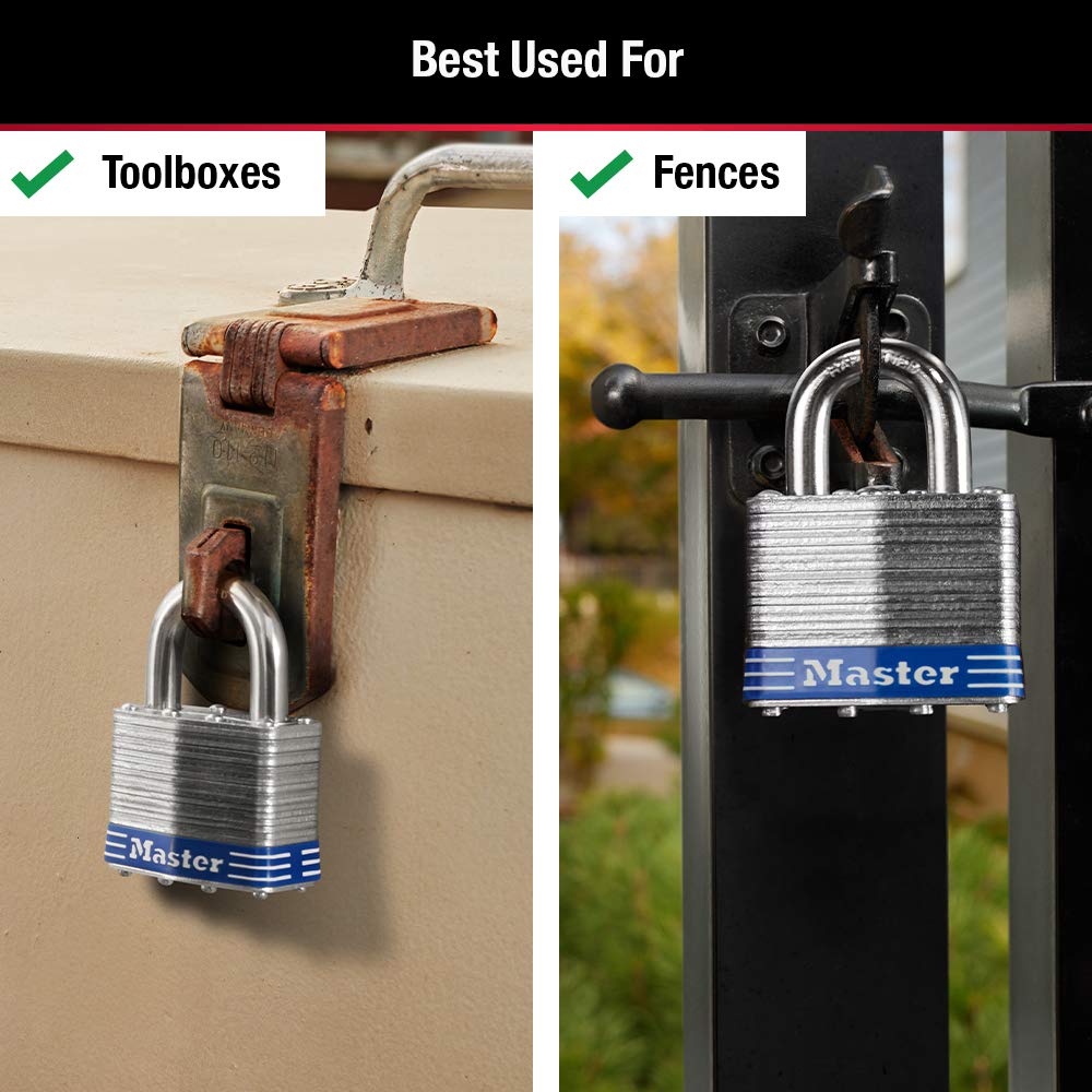 Master Lock 5T Juego de Candados Laminados de Ancho, 51 mm, 2 Piezas