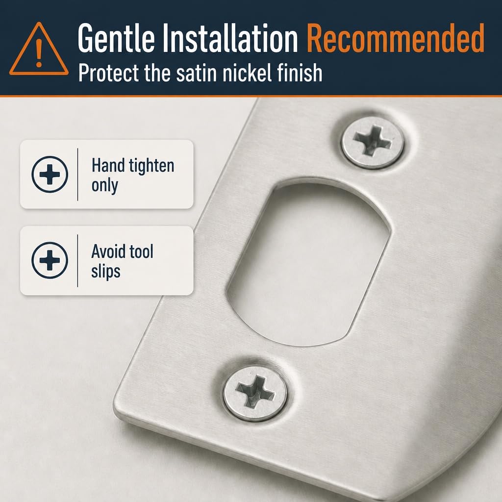 Prime-Line E 2457 Standard Latch Strike, 1-5/8 in., Steel, Satin Nickel Finish (Pack of 2)