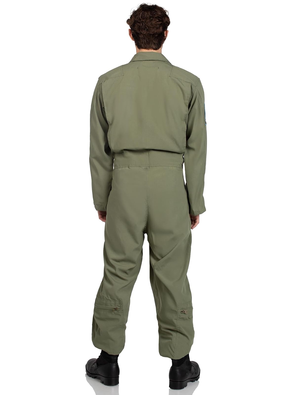 Leg Avenue Men's Top Gun Flight Suit Costume, Khaki/Green, X-Large