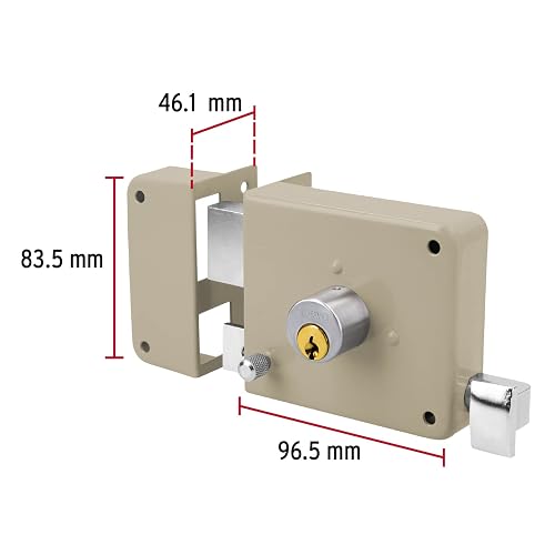 Hermex CS-75I, Cerradura de sobreponer, clásica, instala-fácil, izquierda