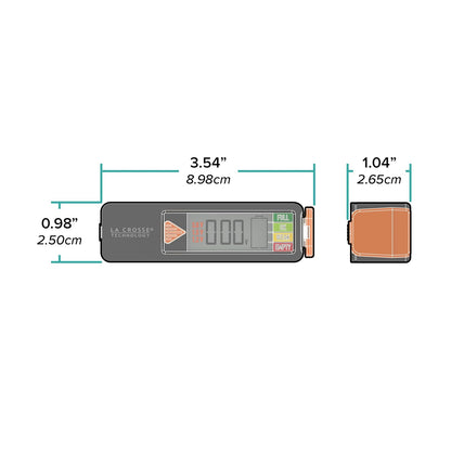 La Crosse 911-65557-INT Probador de Batería Digital Portátil Compacto, Negro