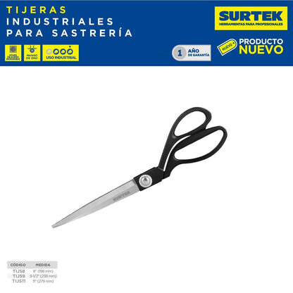 Surtek Tijera Industrial para sastrería, largo 8"