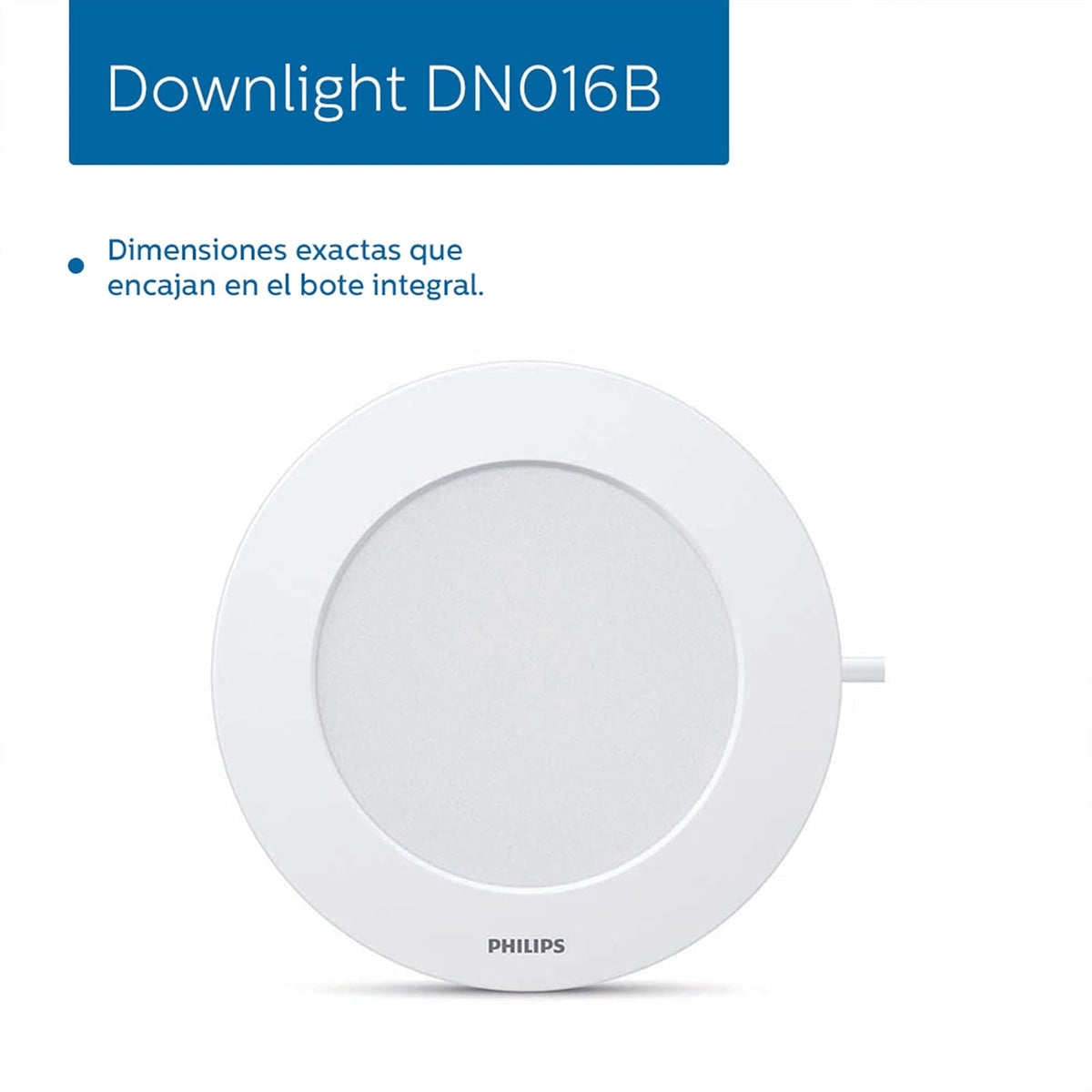 Philips LED Downlight 10 watts DN016B 3.5" luz fría - no atenuable