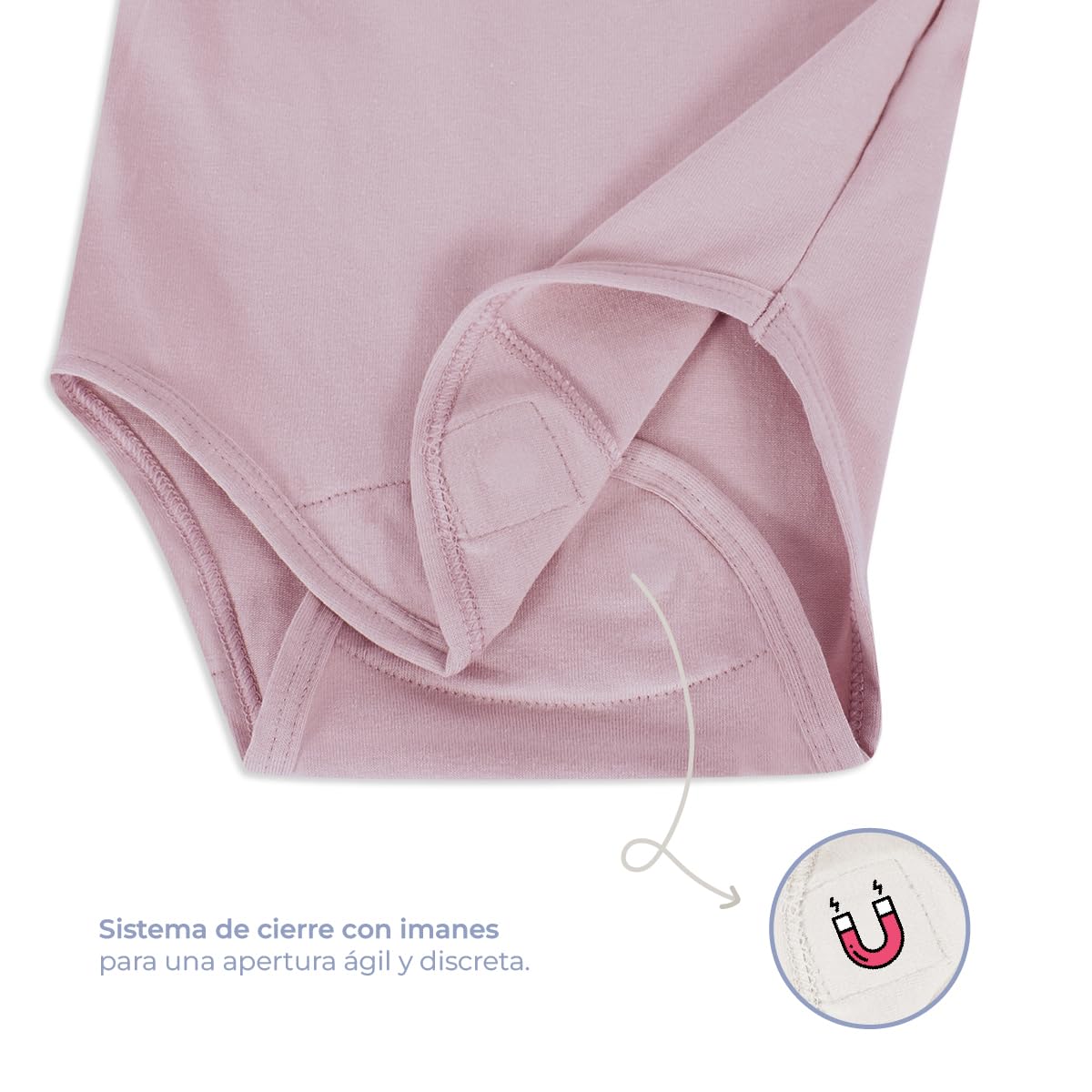 9MONTHS BABY Body para Bebé Manga Larga Con Imanes de Fácil Apertura 4303-A