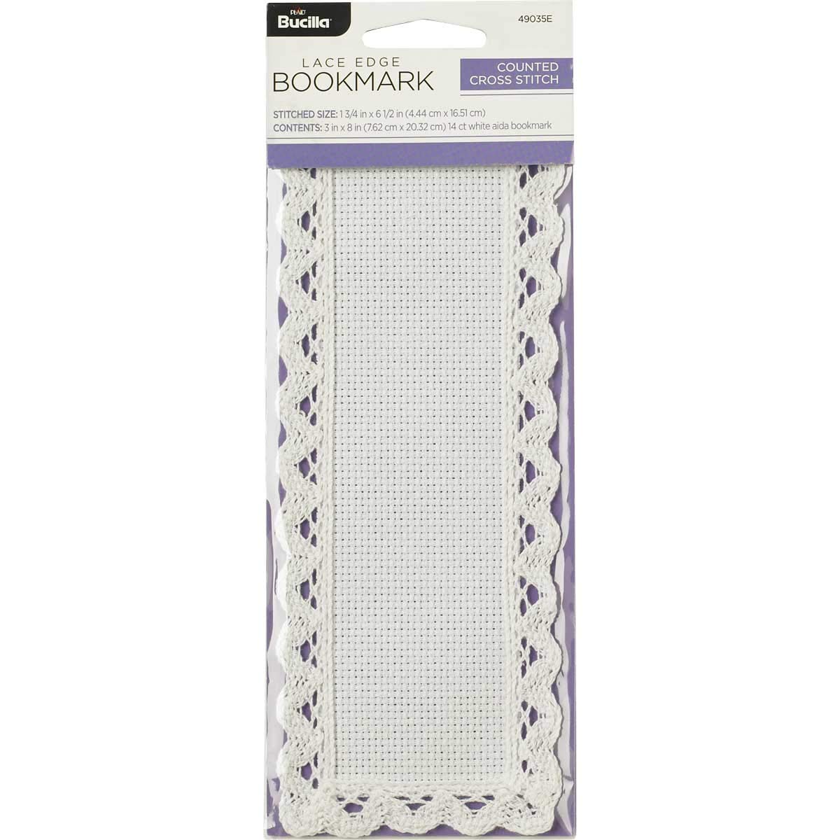 Bucilla Marcapáginas listo para coser – borde de encaje – 1,9 cm x 1,5 cm