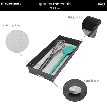 Madesmart Cubeta Clásico de 15.5 X 6.6 Pulgadas, Organizador de Almacenamiento Multiusos
