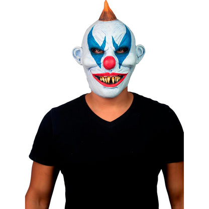 Ghoulish Productions Máscara Clown, Accesorio de Cosplay Payaso Malevolo, Máscara de Payaso Malo Ideal para Halloween