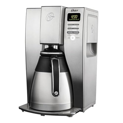 Oster Cafetera Gourmet Collection con jarra térmica | Jarrá Térmica, Sistema de Colado, Apagado automático, panel digital, mantiene el café caliente