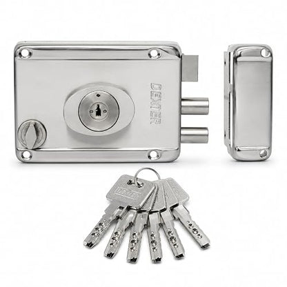 Dexter 6772 Cerradura de Sobreponer (Chapa de Parche) Automática de Llave de Alta Seguridad, Mecanismo de Barras