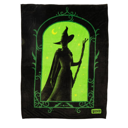 Franco Manta de Felpa Coleccionable con Personajes Licenciados - 46 in x 60 in - Wicked - Born Wicked