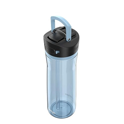 Contigo Botella de Agua Plástico Libre de BPA 710 ML Glaciar con Popote Ashland 2.0 Antiderrames Seguro para Viajar