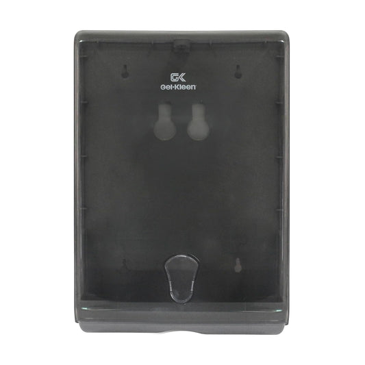 Gel Kleen Despachador de Toalla Interdoblada Humo para Pared - Dispensador Institucional de Plástico ABS Gran Capacidad (500 Toallas Interfoliadas, Z o Sanitas) para Baño, Cocina, Negocio y Oficina