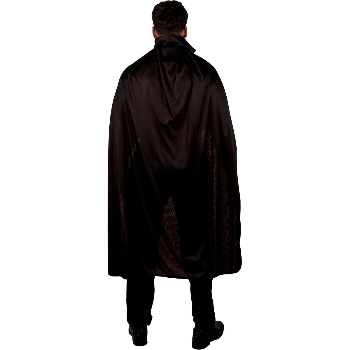 REV Capa Vampiro Bicolor de Poliéster – Capa Clásica Negra con Forro Rojo para Disfraz Gótico – Accesorio de Halloween, Carnaval, Cosplay o Fiesta Temática