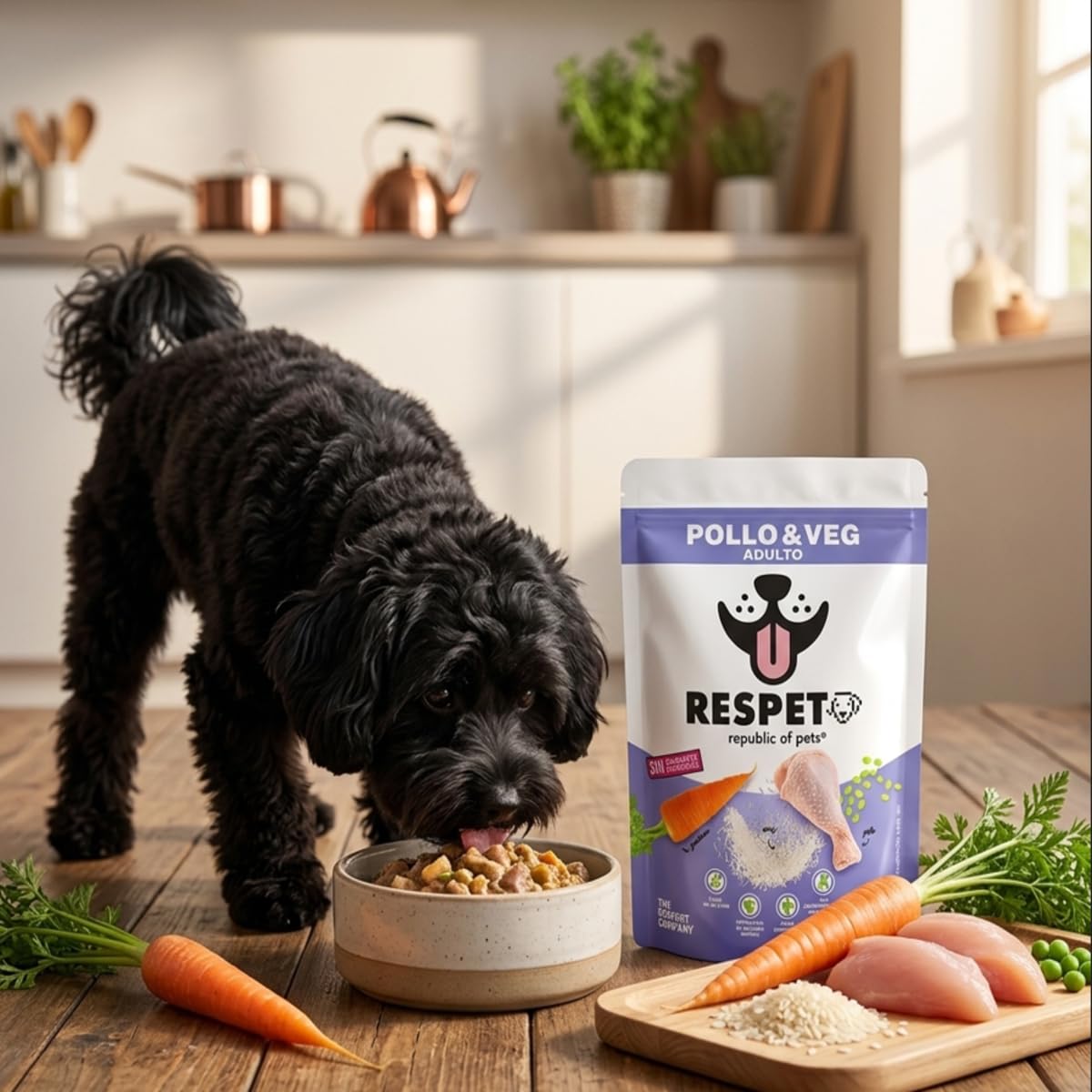 RESPET Alimento Húmedo para Perro Adulto Pollo y Vegetales 30 Sobres 100 g