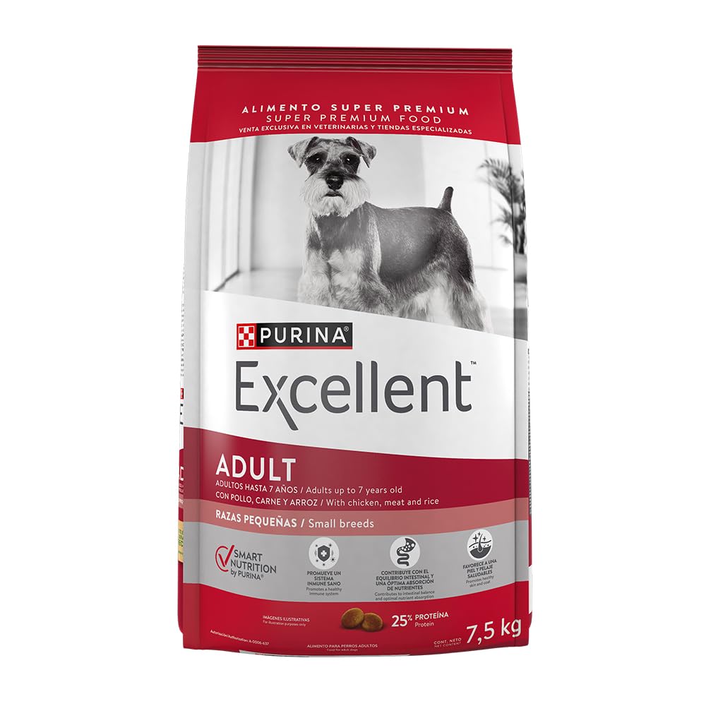 Purina Excellent Adultos Razas Pequeñas Sabor Pollo 7,5Kg