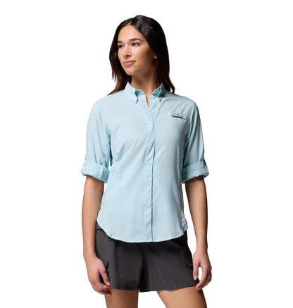 Columbia PFG Tamiami II - Camisa de Pesca de Manga Larga para Mujer, Guava Rosado, Small