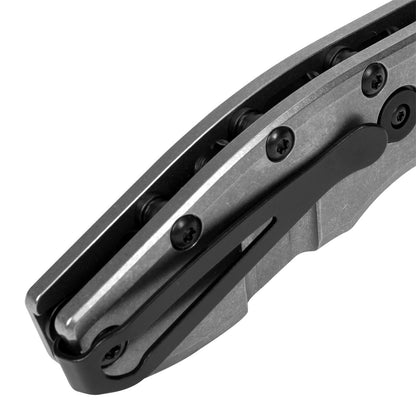 Navaja de Bolsillo obstaculizadora de tolerancia Cero; Hoja de Acero CPM 20CV de 3,5 Pulgadas, Sistema de Apertura con rodamiento de Bolas KVT, Aleta, Clip de Transporte Profundo Reversible, Mango de