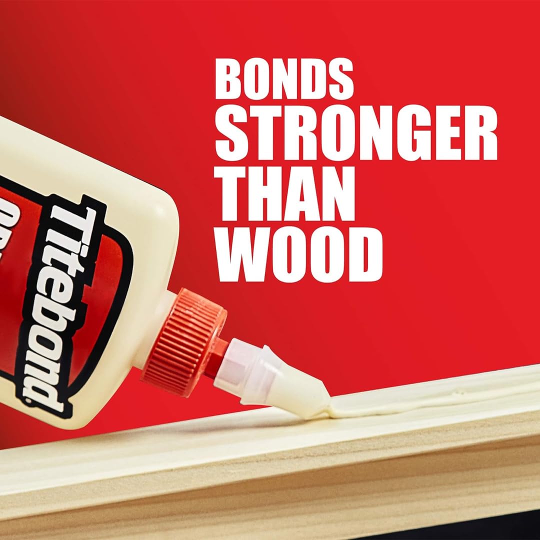 Titebond - Pegamento de madera original 5063, estándar de la industria para carpintería, reparación/montaje de muebles, construcción, reparación o modelado del hogar, 8 onzas