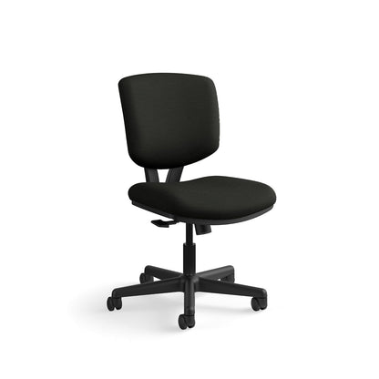 HON Volt - Silla de computadora sin Brazos para computadora de Oficina reclinable ergonómica, Asiento Trasero de Piel Softhread, Silla de computadora giratoria para computadoras, Trabajo, Color Negro