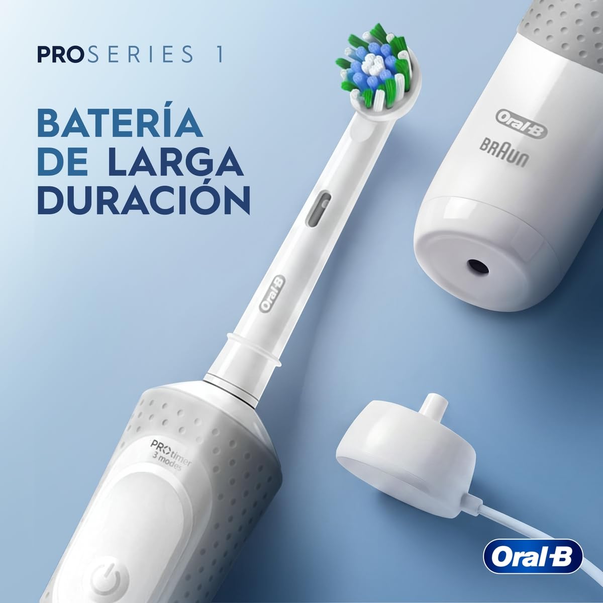 Oral-B Cepillo de Dientes Eléctrico PRO 1, Cabezal Redondo, Recargable