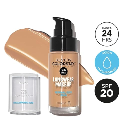 Revlon Base de Maquillaje ColorStay Make Up Cutis Normal/Seco, Natural Beige, 30 ml