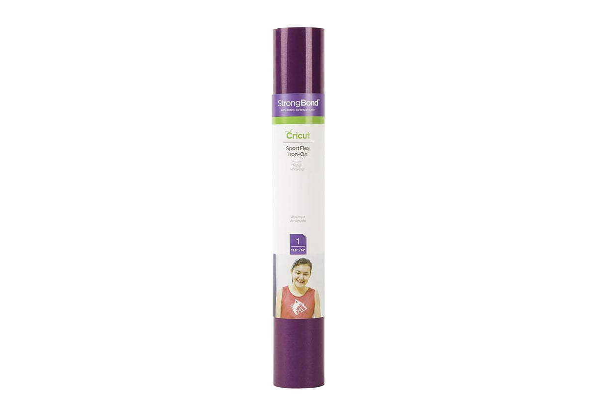 Cricut SportFlex Vinil Textil Termoadherible, 12 x 24 pulg - Color único - Amatista