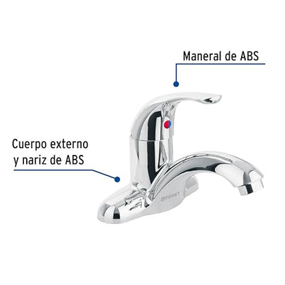 Foset Basic MP-419, Monomando plástico para lavabo nariz curva