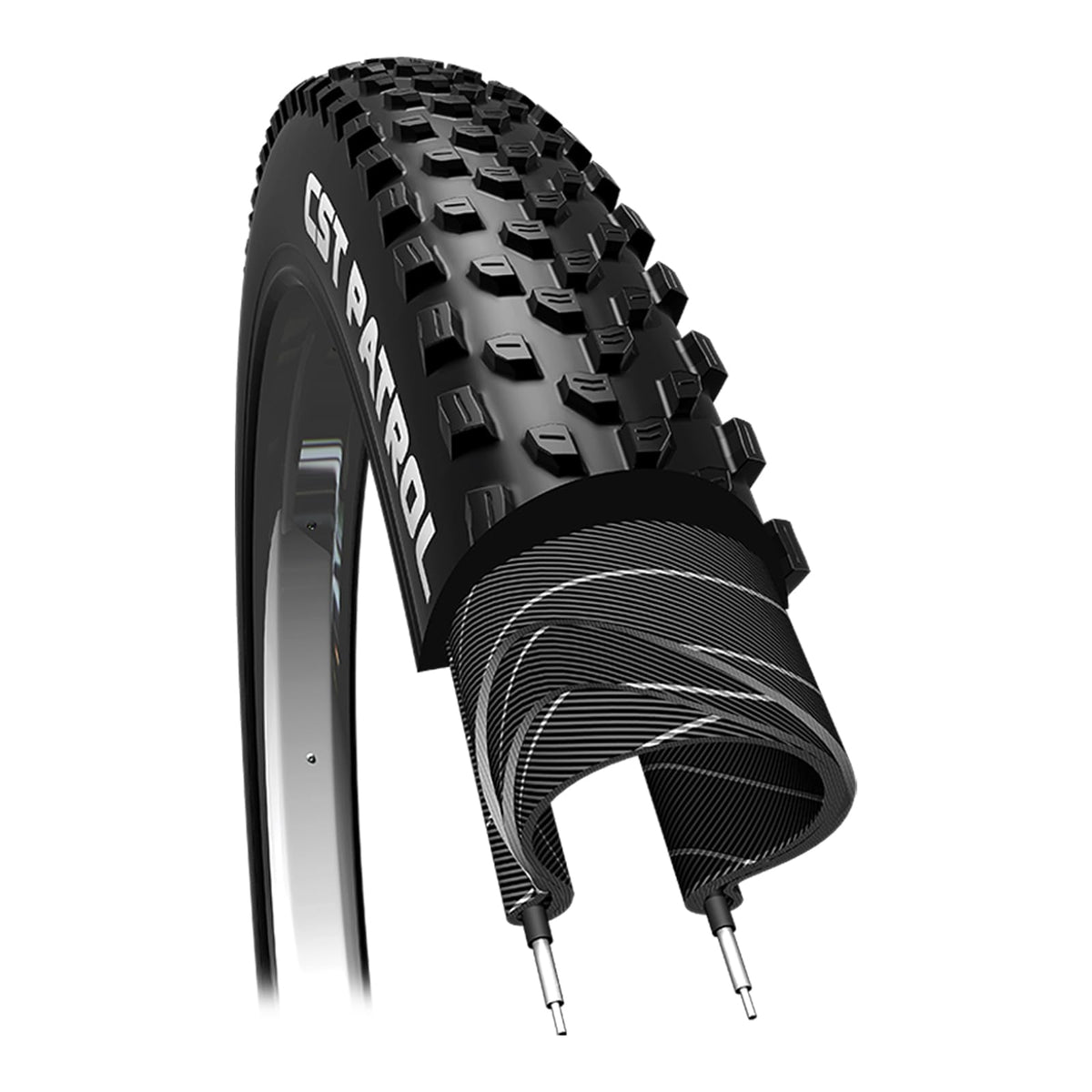 CST Llanta MTB Premium Patrol 29x2.40 | Alambre (Wire) | Negra | Neumático de Montaña Resistente | Modelo CSTP