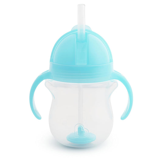 Munchkin Click Lock Weighted Flexi Straw Trainer Cup, Azul, 7 onzas