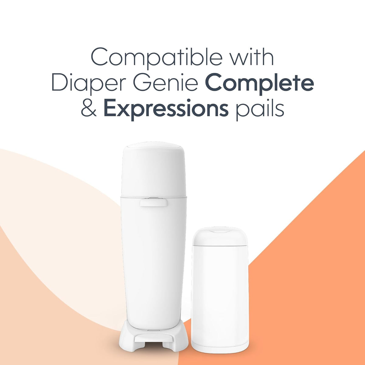 Recambio redondo Diaper Genie con fragancia Clean Laundry |Paquete de 3 |Con película continua, puede contener hasta 810 pañales de tamaño recién nacido