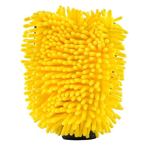 Chemical Guys Manopla de Lavado de Microfibra Premium de Tres direcciones, Ideal para Automóviles, Camiones, todoterrenos, vehículos recreativos y más, Amarillo