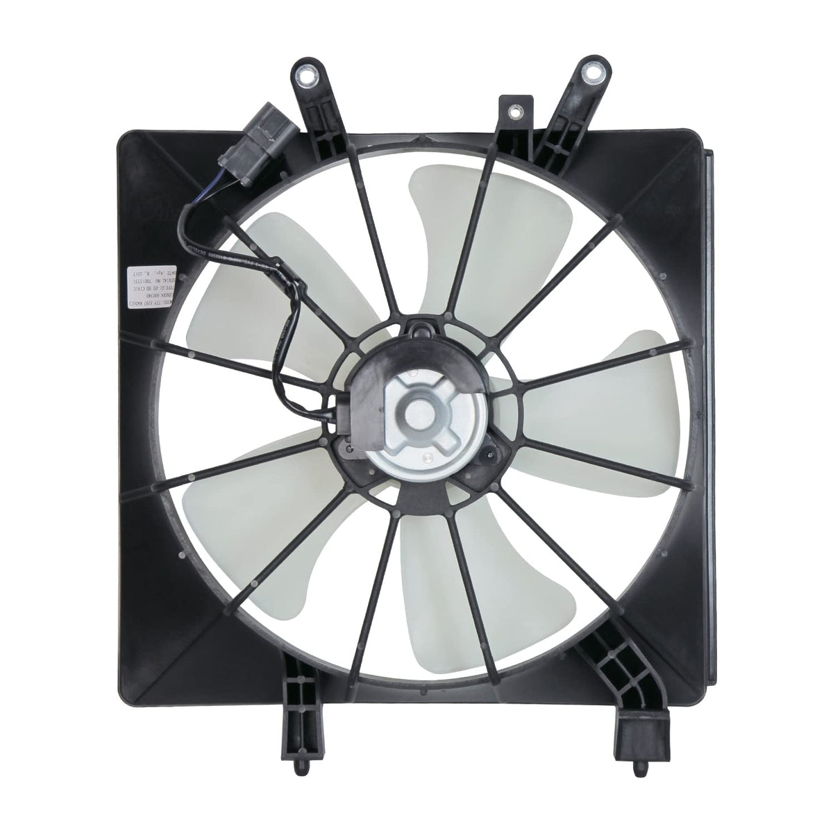 TYC 600380 Conjunto de ventilador de enfriamiento Compatible con Honda Civic 2001-2005, Negro
