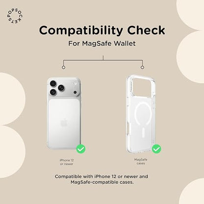 PopSockets - portafolios para teléfono con Agarre expandible y Anillo Adaptador para MagSafe, Soporte para Tarjetas de teléfono, Compatible con Carga inalámbrica, portafolios Compatible con MagSafe