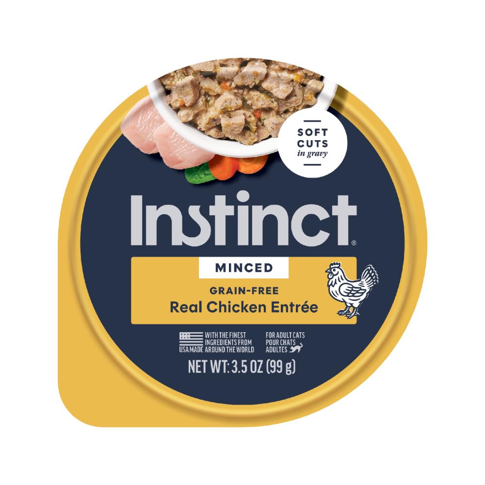 Instinct Original Minced Cups para Gato | Pollo Picado | Comida Húmeda Premium 12 Piezas
