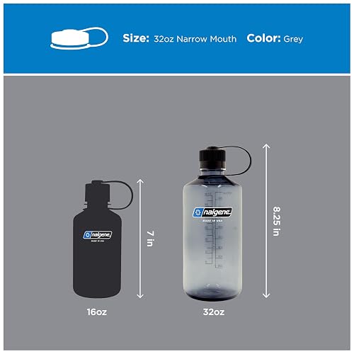 Nalgene Sustain Tritan BPA-Free Water Bottle Made with Material Derived from 50% Plastic Waste, 32 OZ, Narrow Mouth
