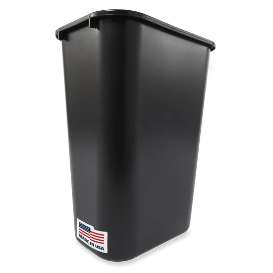 Rubbermaid - Bote de basura grande Commercial 2957 Deskside, rectangular, 10 galones, 11 pulgadas de ancho x 15-1/4 pulgadas de profundidad x 19-7/8 pulgadas de alto, negro (paquete de 12)