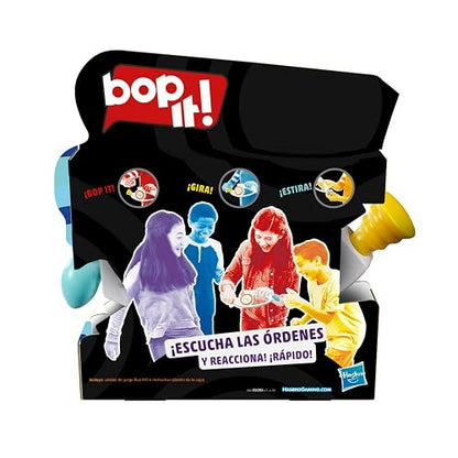 Hasbro Gaming Bop It! - Juego de Mesa electrónico de Golpear, Estirar y Girar para 1 o más Jugadores a Partir de los 8 años